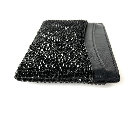 CHANEL Black Swarovski Crystal Leather Card Case Wallet - Picture 7 of 15